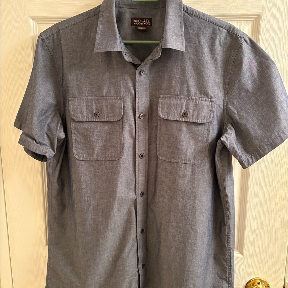 Michael Kors Gray Casual Button Down Shirt